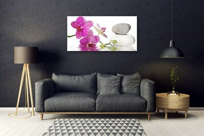 Quadro de vidro Arte Flor Branca