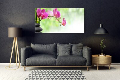 Quadro de vidro Flor Natureza Bambu