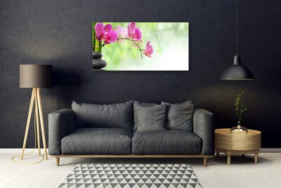 Quadro de vidro Flor Natureza Bambu