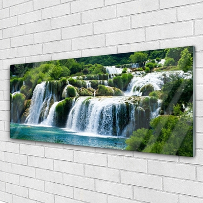 Pintura em vidro Cachoeira da Natureza