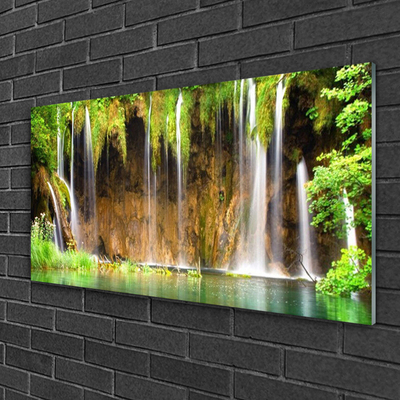 Pintura em vidro Cachoeira da Natureza