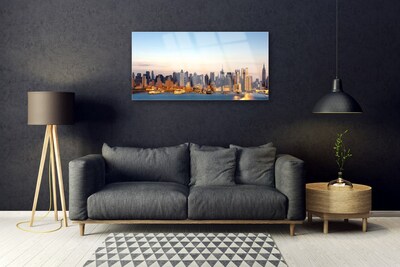 Pintura em vidro Casas da Cidade