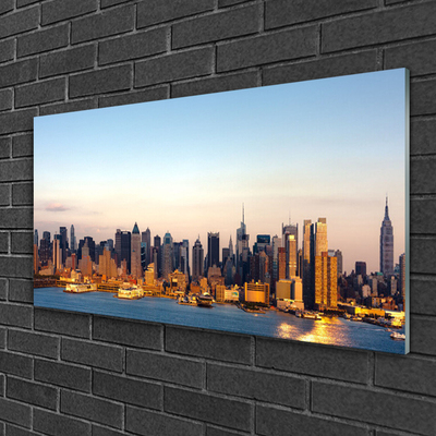 Pintura em vidro Casas da Cidade