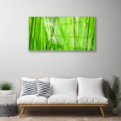 Pintura em vidro Natureza da planta grama