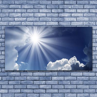 Quadro de vidro Paisagem do Sol