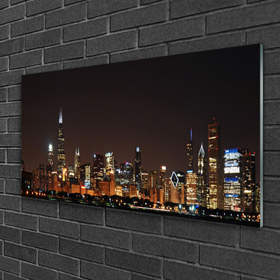 Pintura em vidro Casas da Cidade