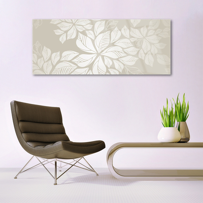 Quadro de vidro Arte com flores e plantas