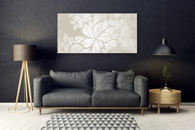 Quadro de vidro Arte com flores e plantas