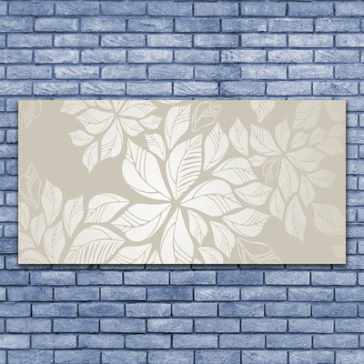 Quadro de vidro Arte com flores e plantas