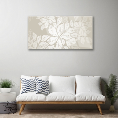 Quadro de vidro Arte com flores e plantas