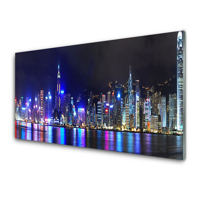 Pintura em vidro Casas da Cidade