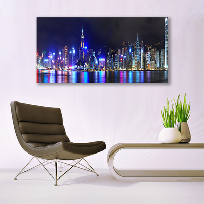 Pintura em vidro Casas da Cidade