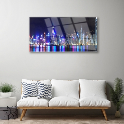 Pintura em vidro Casas da Cidade