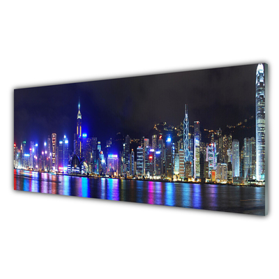 Pintura em vidro Casas da Cidade