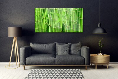 Quadro de vidro Planta de flor de caule de bambu