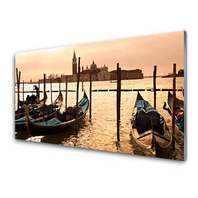 Pintura em vidro Paisagem do mar do barco