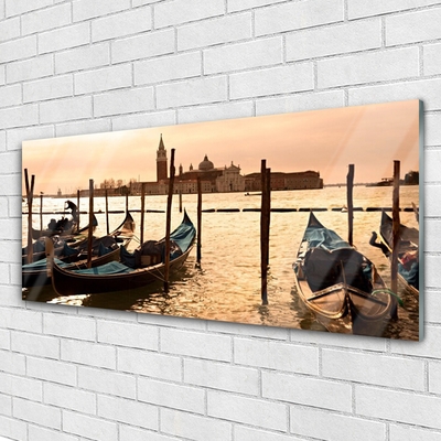 Pintura em vidro Paisagem do mar do barco