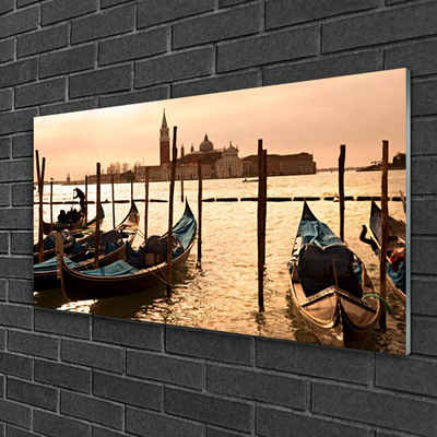 Pintura em vidro Paisagem do mar do barco