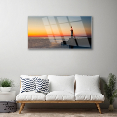 Pintura em vidro Paisagem do Farol