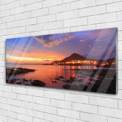 Pintura em vidro Paisagem do Mar de Pedras