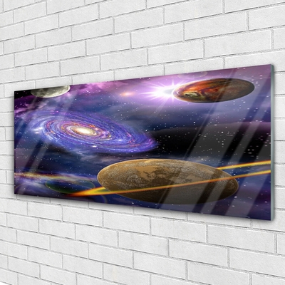 Pintura em vidro Espaço Planetas Universo
