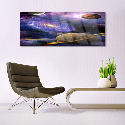 Pintura em vidro Espaço Planetas Universo