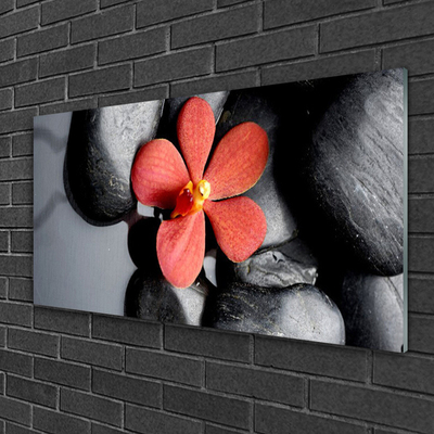 Pintura em vidro Arte em Pedras de Flores