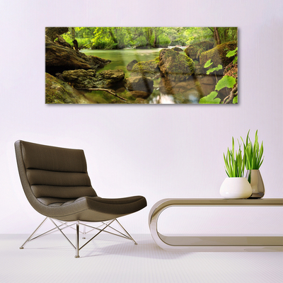 Quadro de vidro Natureza do Lago Rock