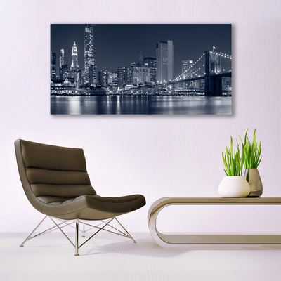 Quadro de vidro Arquitetura da Ponte da Cidade