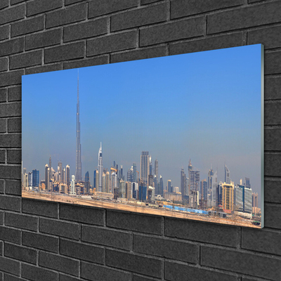 Pintura em vidro Casas da Cidade