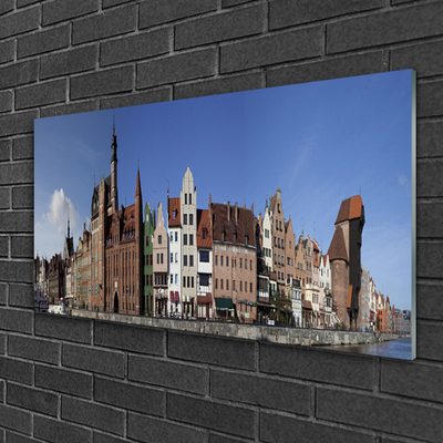 Pintura em vidro Casas da Cidade