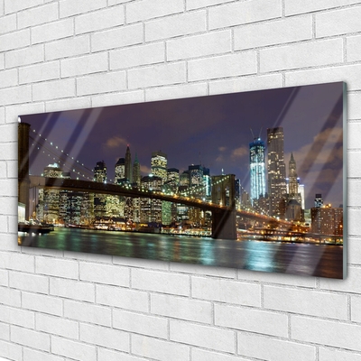 Quadro de vidro Arquitetura da Ponte da Cidade