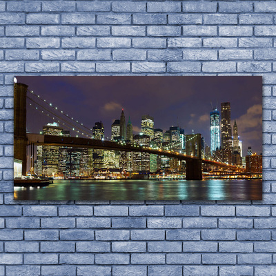 Quadro de vidro Arquitetura da Ponte da Cidade