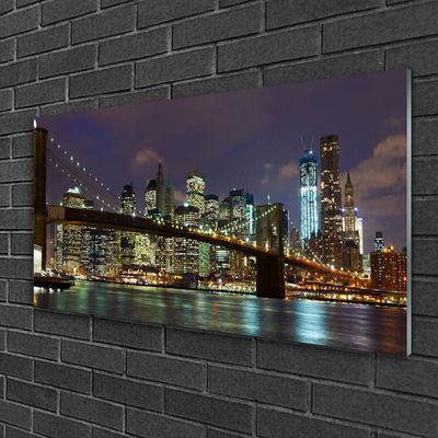 Quadro de vidro Arquitetura da Ponte da Cidade