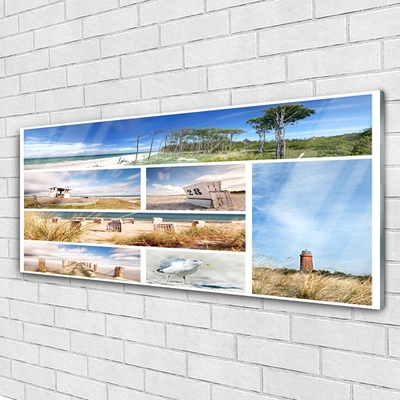 Pintura em vidro Paisagem Marinha