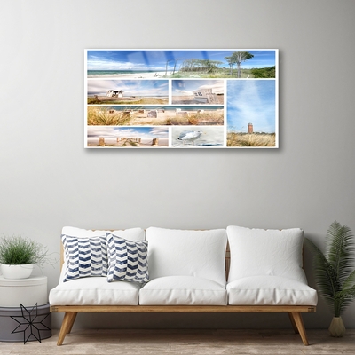 Pintura em vidro Paisagem Marinha