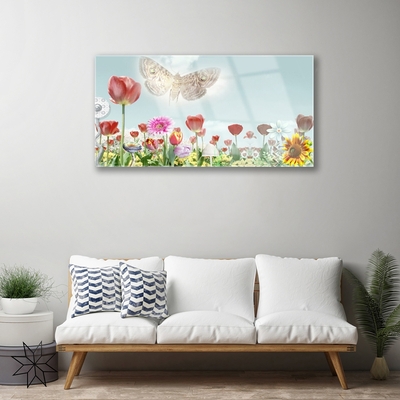 Pintura em vidro Flores Planta Natureza