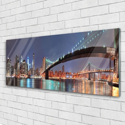 Quadro de vidro Arquitetura da Ponte da Cidade