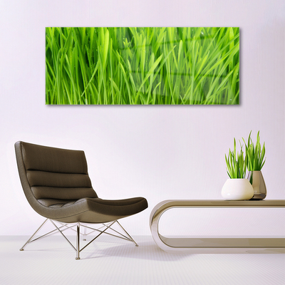 Pintura em vidro Natureza da planta grama