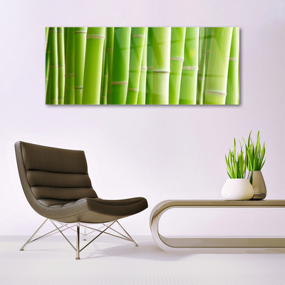Quadro de vidro Planta de flor de caule de bambu