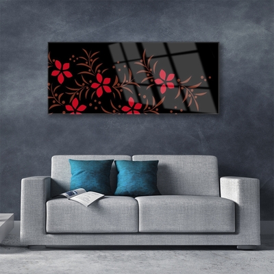 Quadro de vidro Flores Plantas Natureza Arte