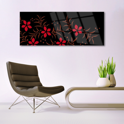 Quadro de vidro Flores Plantas Natureza Arte