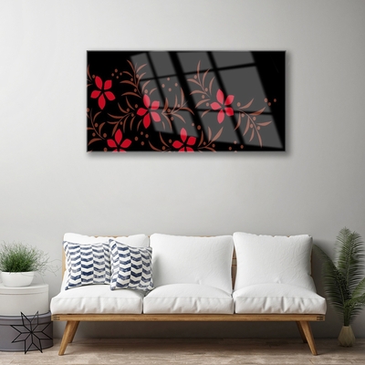 Quadro de vidro Flores Plantas Natureza Arte
