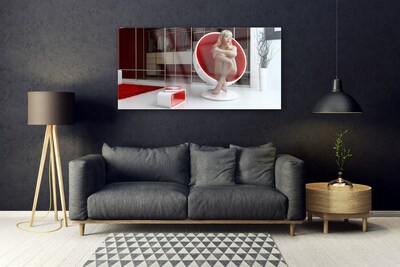 Quadro de vidro Quarto da Mulher Nua