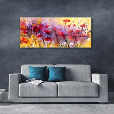 Quadro de vidro Flores Plantas Natureza Arte