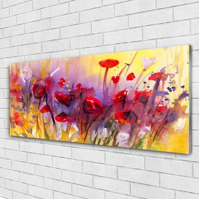 Quadro de vidro Flores Plantas Natureza Arte