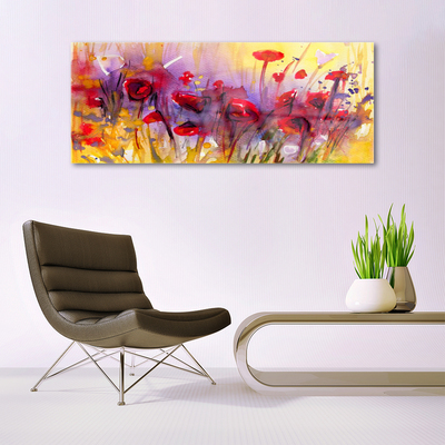 Quadro de vidro Flores Plantas Natureza Arte
