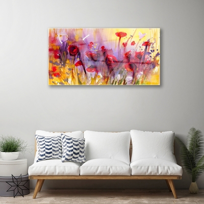 Quadro de vidro Flores Plantas Natureza Arte