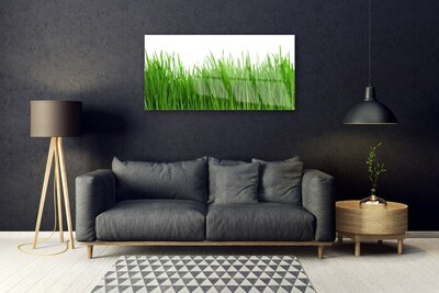 Pintura em vidro Natureza da planta grama
