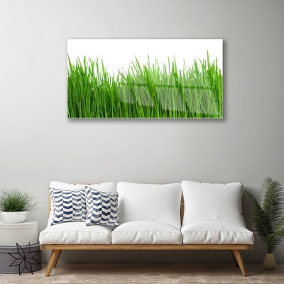 Pintura em vidro Natureza da planta grama